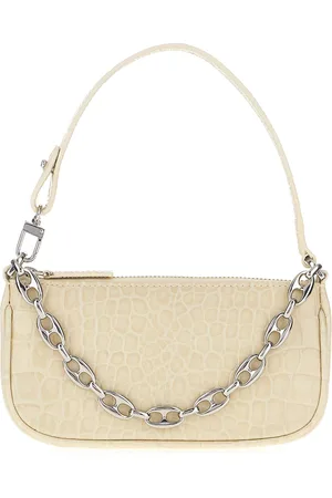 By Far Ivory Leather Rachel Handbag