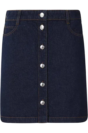 Maison Kitsuné Buttoned Denim Mini Skirt