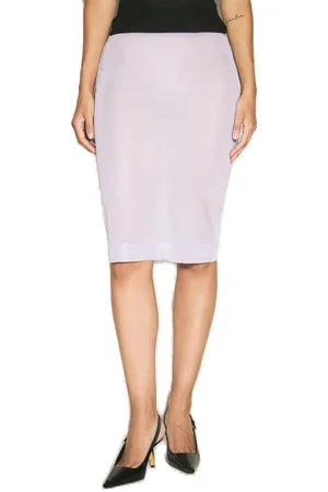 Saint Laurent Wide Hem Pencil Skirt
