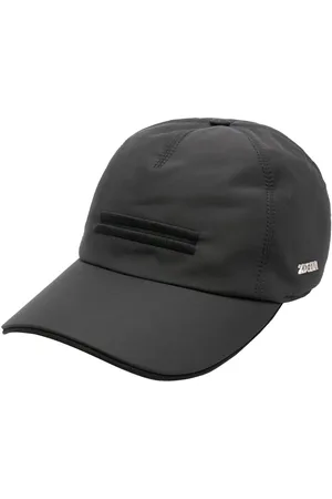 Ermenegildo Zegna Black Technical Fabric Baseball Cap
