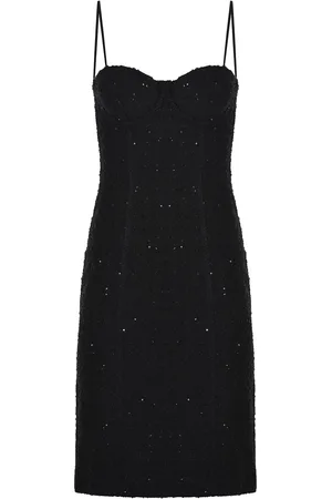 ROTATE Bouclè Midi Dress
