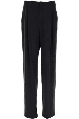 Saint Laurent Dark Blue Crepe Pant
