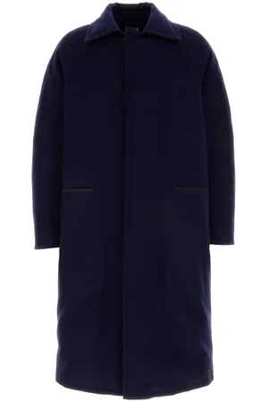 Ermenegildo Zegna Navy Blue Wool Coat