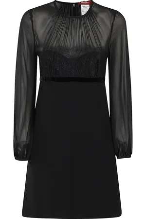 Max Mara Black Crepe Jader Mini Dress