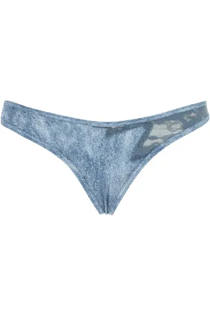 Diesel Printed Stretch Nylon X Savage X Fenty Lace-thong Thong
