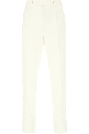 Ermenegildo Zegna Cream Wool Pants