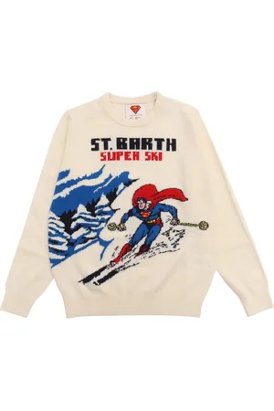 MC2 SAINT BARTH Crewneck Postcard Jaquard Sweater