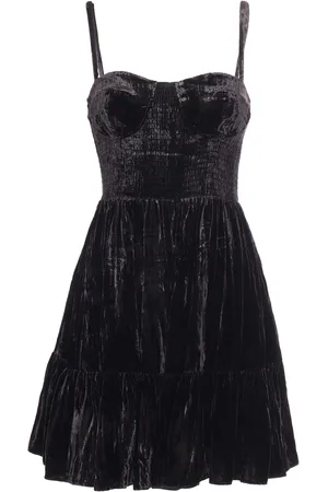 Michael Kors Velvet Bustier Smock Dress