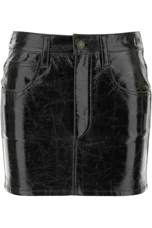 Isabel Marant Slate Synthetic Leather Laviana Mini Skirt