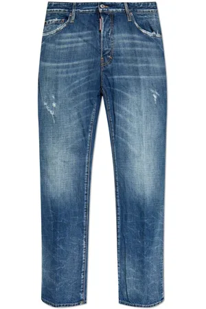 Dsquared2 Logo Patch Distressed Jeans