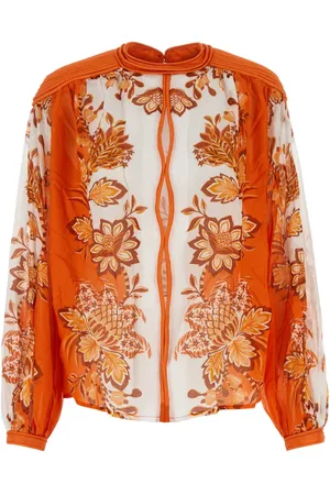 Farm Rio Printed Cotton Aura Blouse