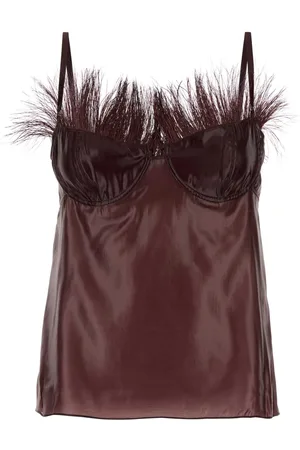 Salvatore Ferragamo Burgundy Nylon Blend Top