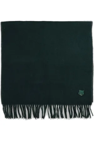 Maison Kitsuné Bold Fox Head Patch Fringed Scarf