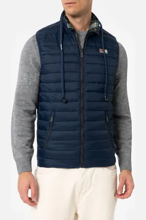 MC2 SAINT BARTH Man Navy Blue Padded Vest Aspen