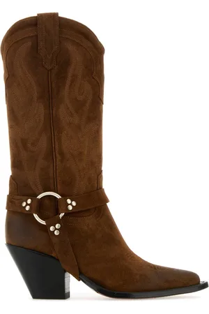 SONORA Brown Suede Santa Fe Belt Boots