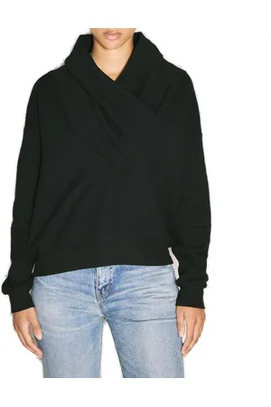 Saint Laurent V-neck Drop Shoulder Hoodie