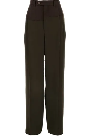 MAGLIANO Brown Viscose Blend Wide-leg Pant