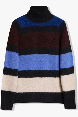 DoppiaA Aavalon Turtle-necked Striped Sweater