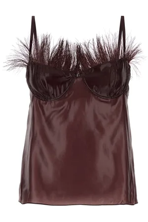Salvatore Ferragamo Burgundy Nylon Blend Top