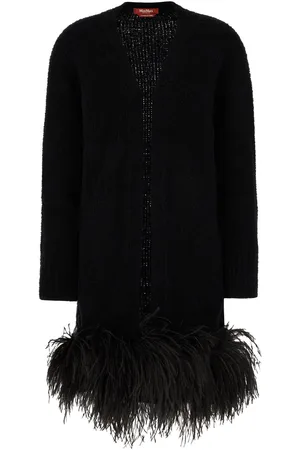 Max Mara Black Wool Blend Cardigan