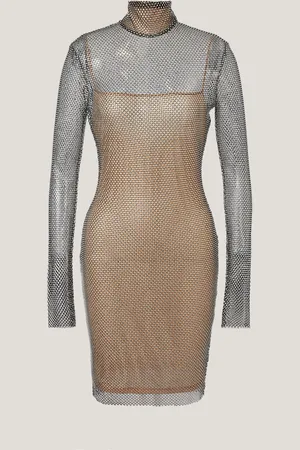 GENNY Mesh Long Sleeves Dress