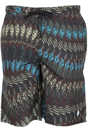MARCELO BURLON Logo Print Boxer Swimsuit