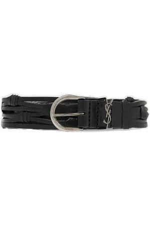 Saint Laurent Croissant De Lune Buckled Thin Belt