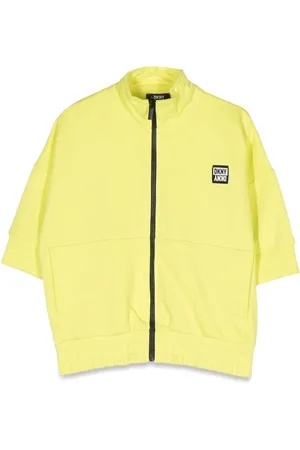 DKNY Zippered Short Sleeve Cardigan