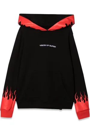 Vision Of Super Hoodie With Red Flames