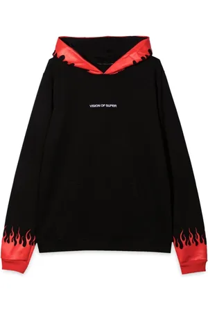 Vision Of Super Hoodie With Red Flames