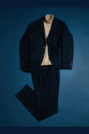 DoppiaA Aadroant Blue Wool Suit