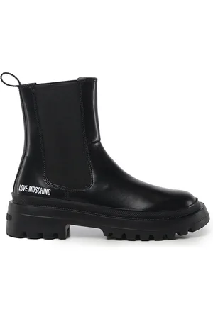 Moschino Calf And Lycra Ankle Boots