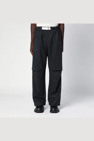 DARKPARK Dark Grey Track Pants In Wool