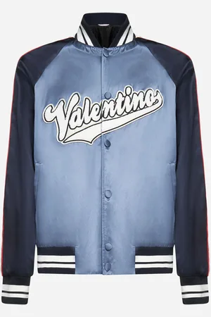 VALENTINO GARAVANI Logo-patch Viscose And Cotton Bomber Jacket