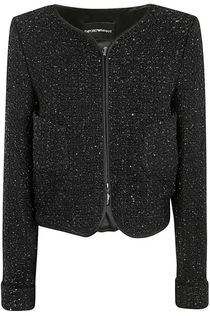 Emporio Armani Lurex Sequinned Zipped Jacket