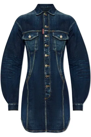 Dsquared2 Distressed Mini Denim Dress