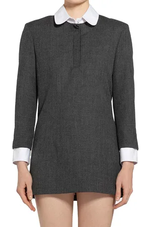 Thom Browne Collared Long-sleeved Mini Dress