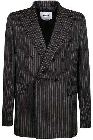 Msgm Double-breasted Pinstriped Blazer