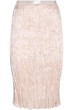 Acne Studios Runched Detailed Satin Skirt