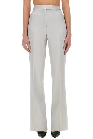Tom Ford Lustrous Barathea Tailored Tuxedo Wide Leg Pants