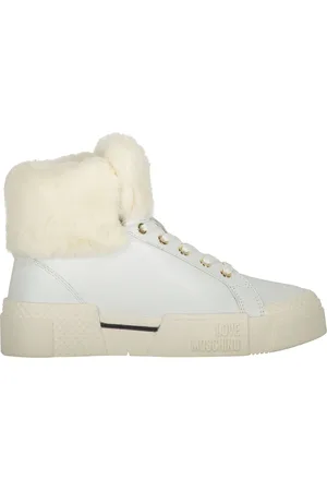Moschino Leather High-top Sneakers