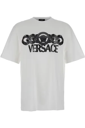 VERSACE T-shirt With Medusa Head Logo Print On The Front In Cotton Man