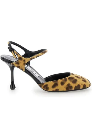 Jimmy Choo Pixie Pumps With High Sculpted Heel And All-over Leopard Print In Tech Fabric Woman