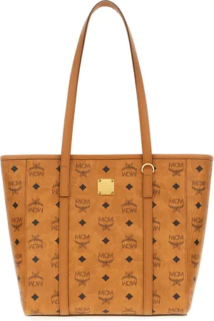 MCM Printed Synthetic Leather Shopping Bag