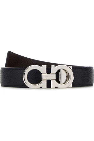 Salvatore Ferragamo Midnight Leather Reversible Belt