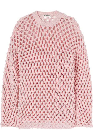 Jil Sander Crew Neck Crochet Sweater
