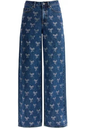Self-Portrait Decorated Straight Leg Jeans