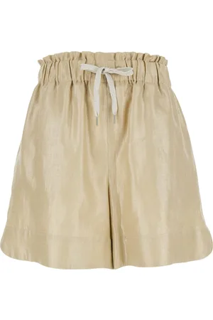 ELEVENTY Shorts With Drawstring At The Waist In Linen Woman