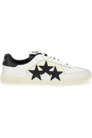AMIRI Pacific Low Top Sneakers With Star Patch On The Side And Logo Patch On The Tongue In Leather Man