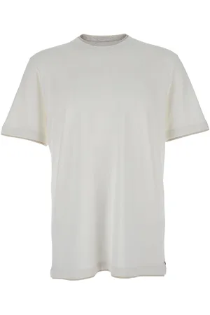 ELEVENTY Crewneck T-shirt With Layered Collar In Cotton Man
